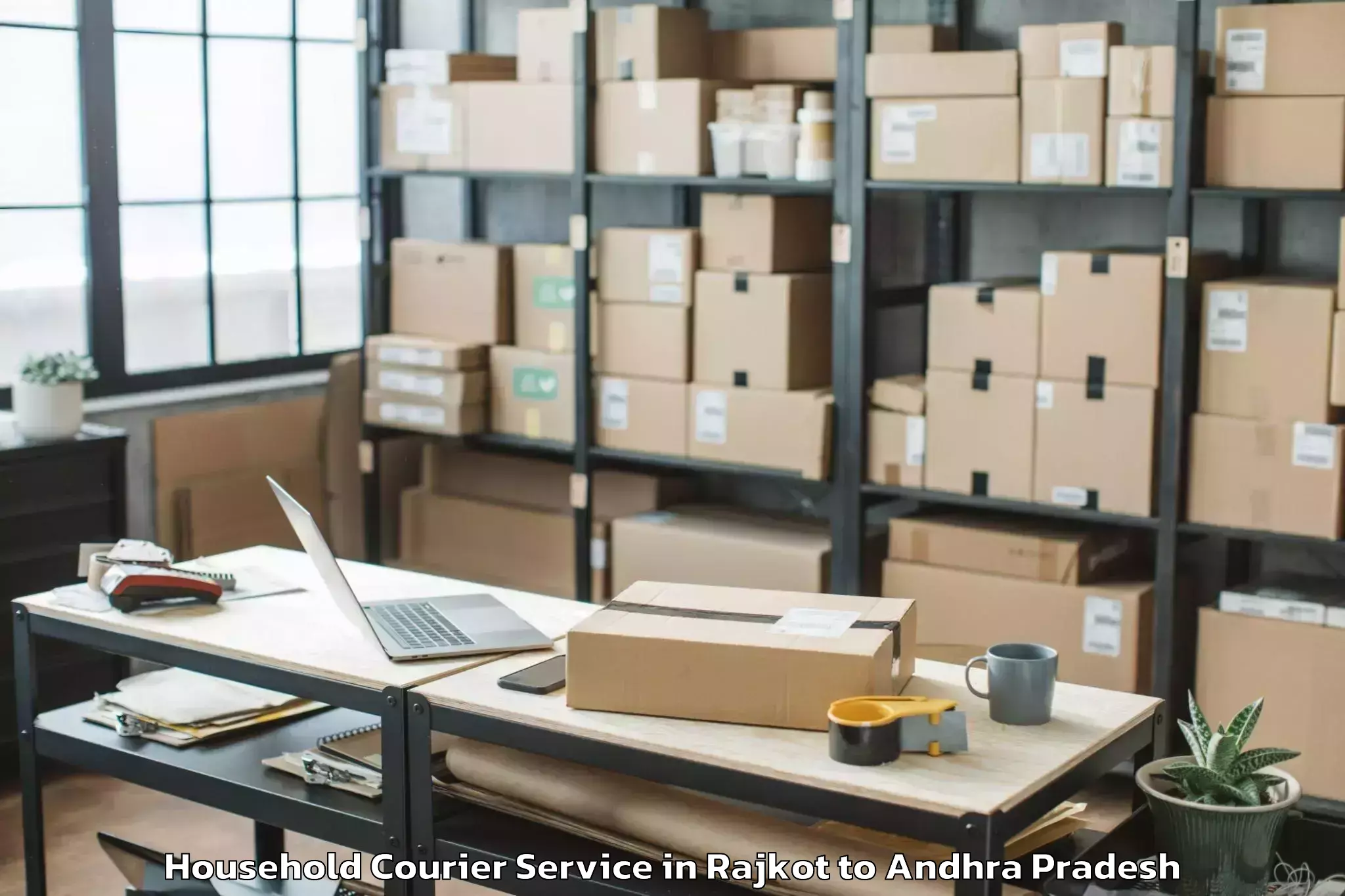 Reliable Rajkot to Parchoor Household Courier